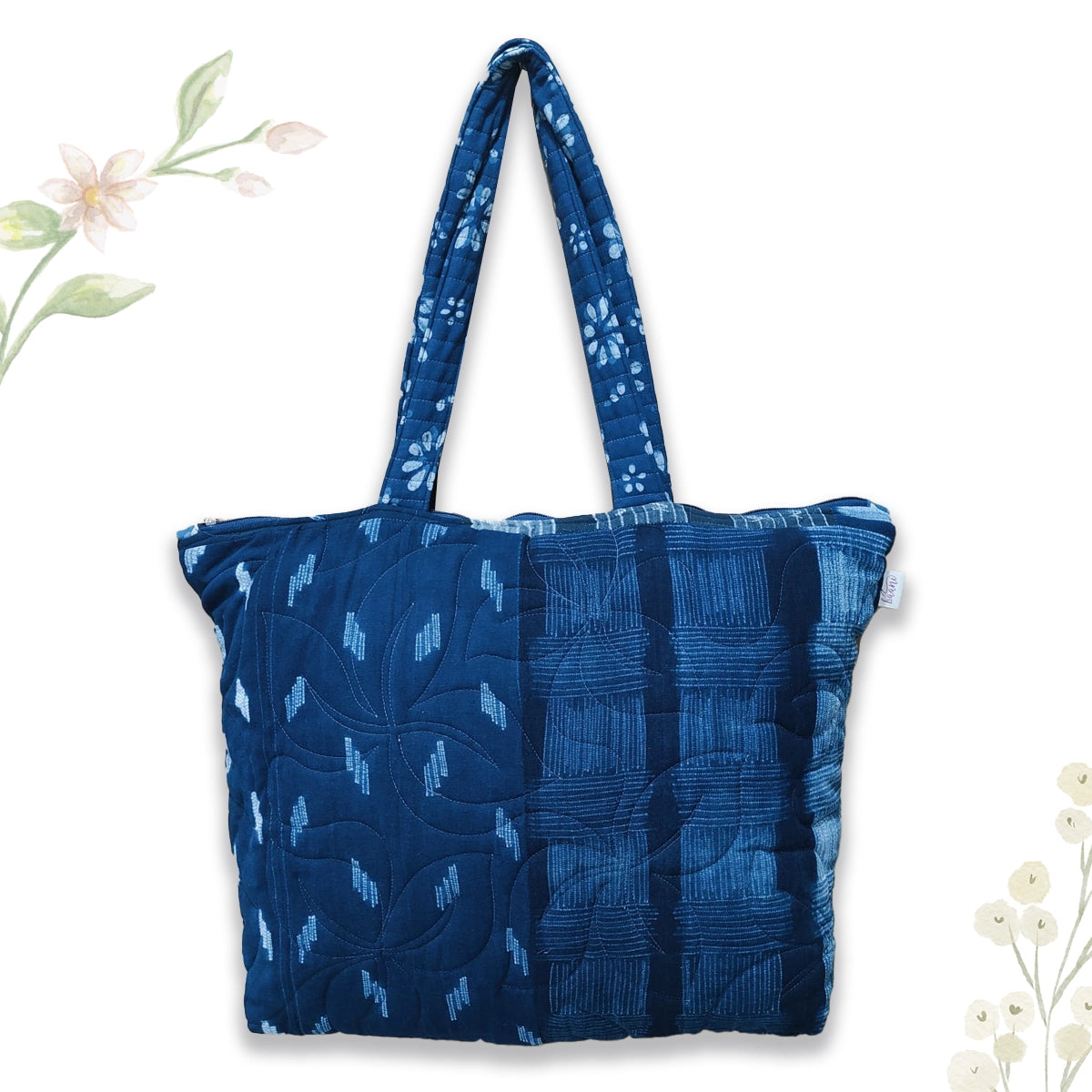 Aster Indigo Tote: Style 1