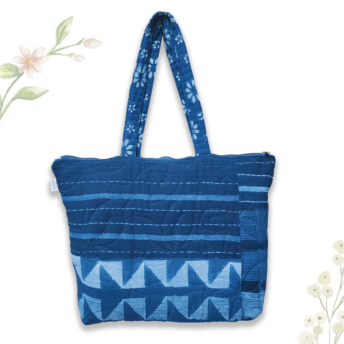 Aster Indigo Tote: Style 1