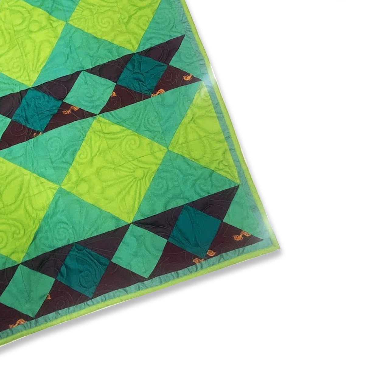 Single Bed Quilt: Blue Green Saree