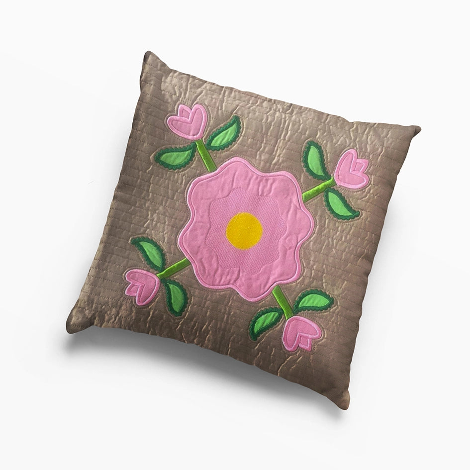 Lilly CUSHION COVER: Pink Flower and Buds