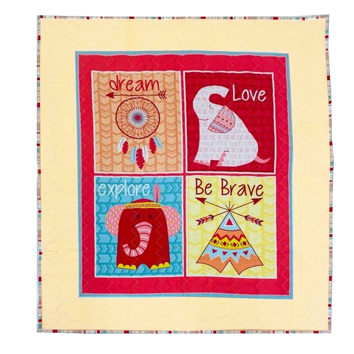 BABY QUILT: Be Brave Yellow