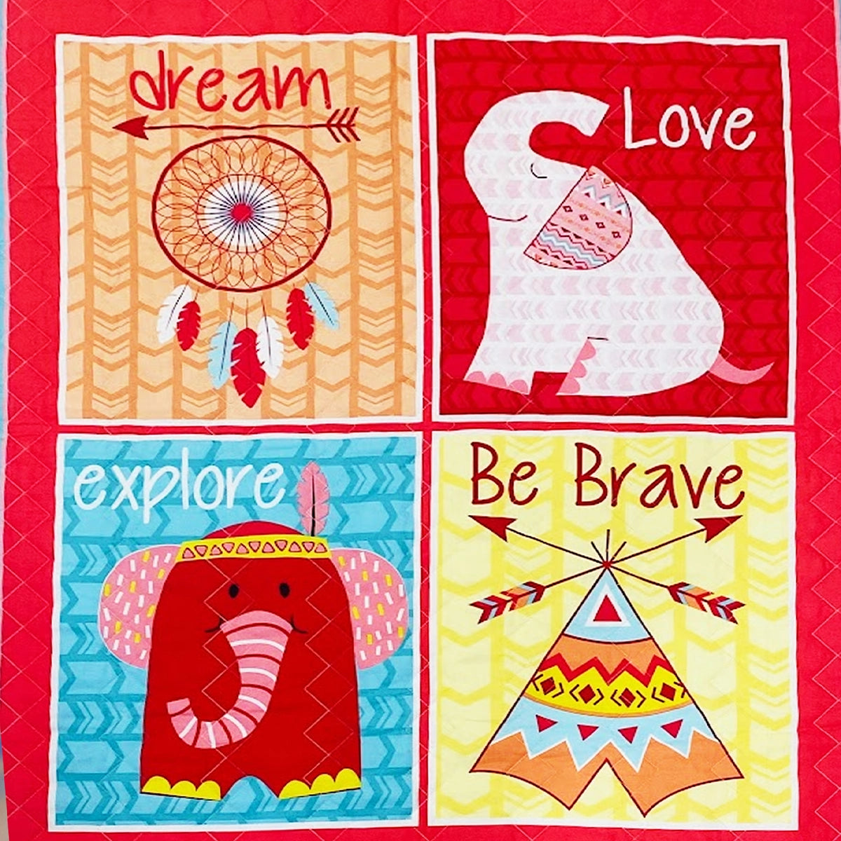 BABY QUILT: Be Brave Yellow