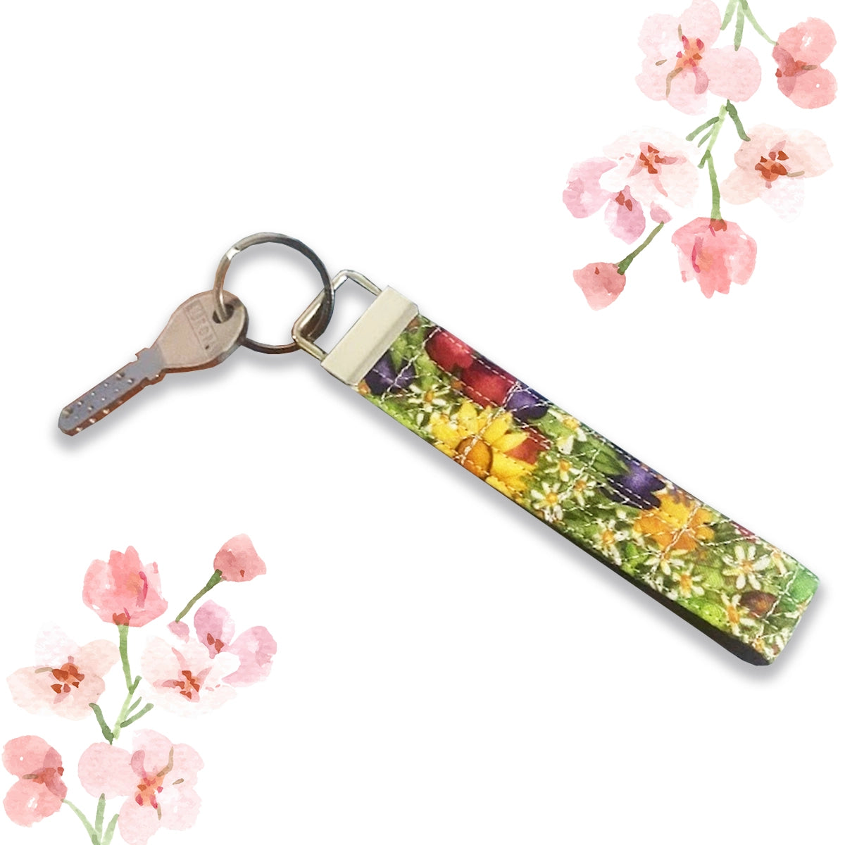 Snowdrop Keychain: Green Floral Frogs