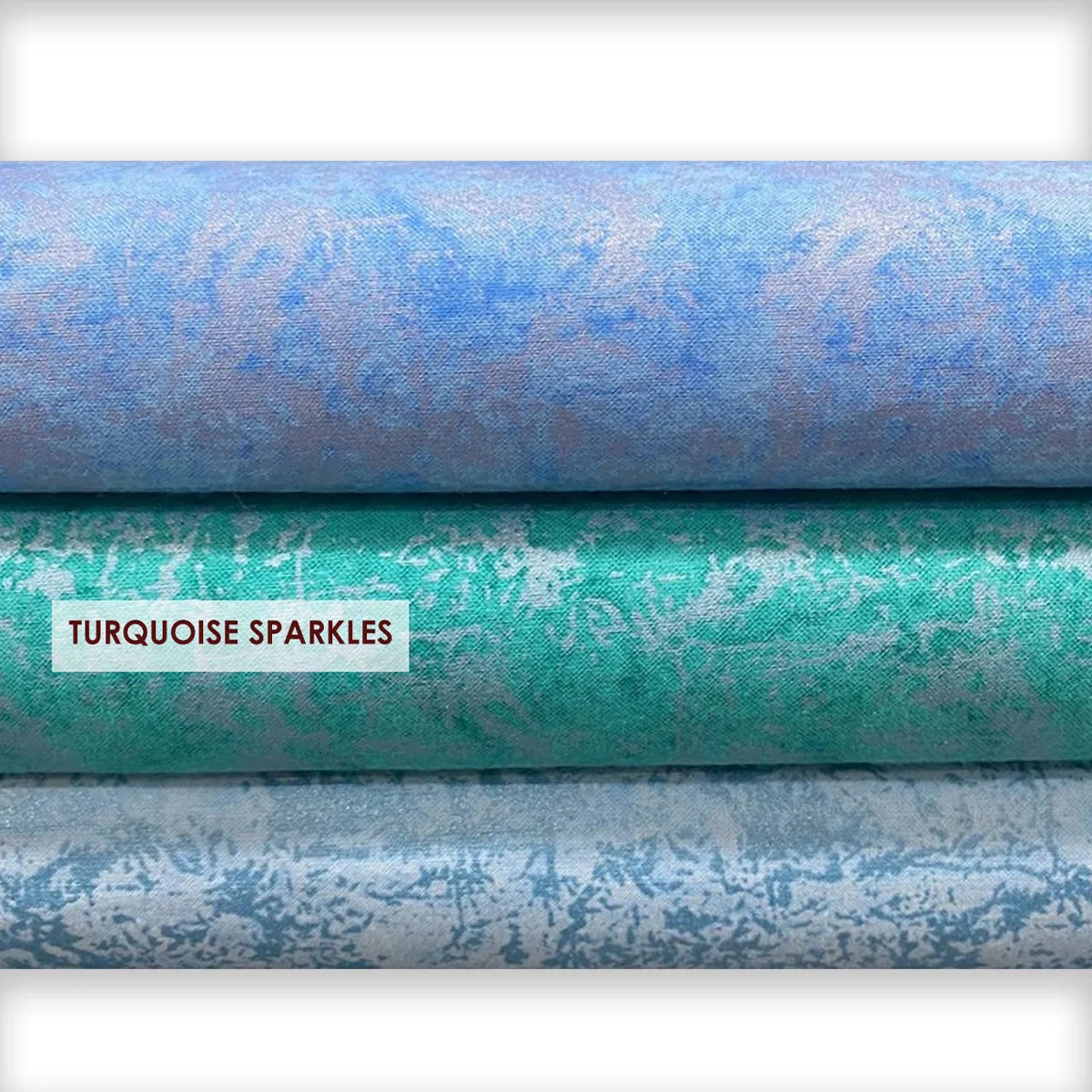 BAANI FABRICS: TURQUOISE SPARKLES