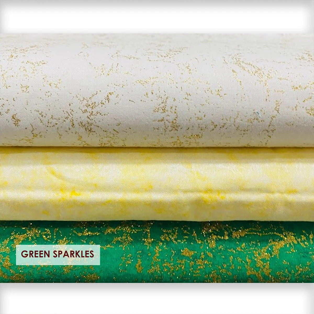 BAANI FABRICS: GREEN SPARKLES