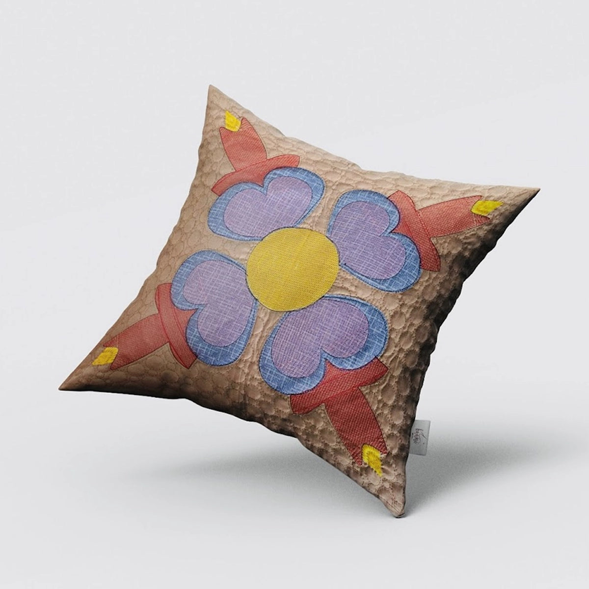 Lilly CUSHION COVER: Blue Red Buds