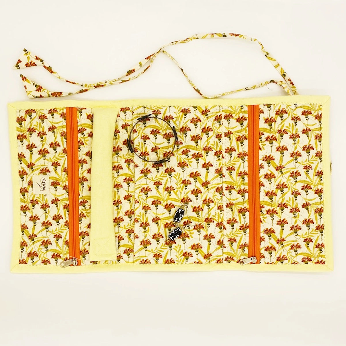 Buttercup Jewellery Pouch: Orange Marigolds