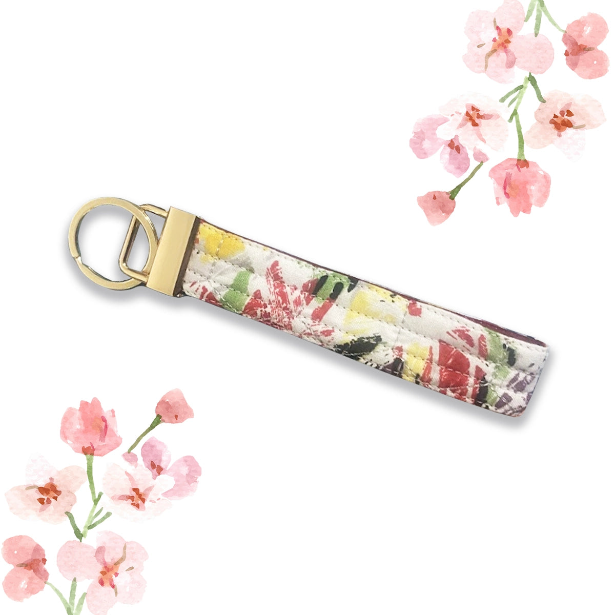 Snowdrop Keychain: White Art Splash