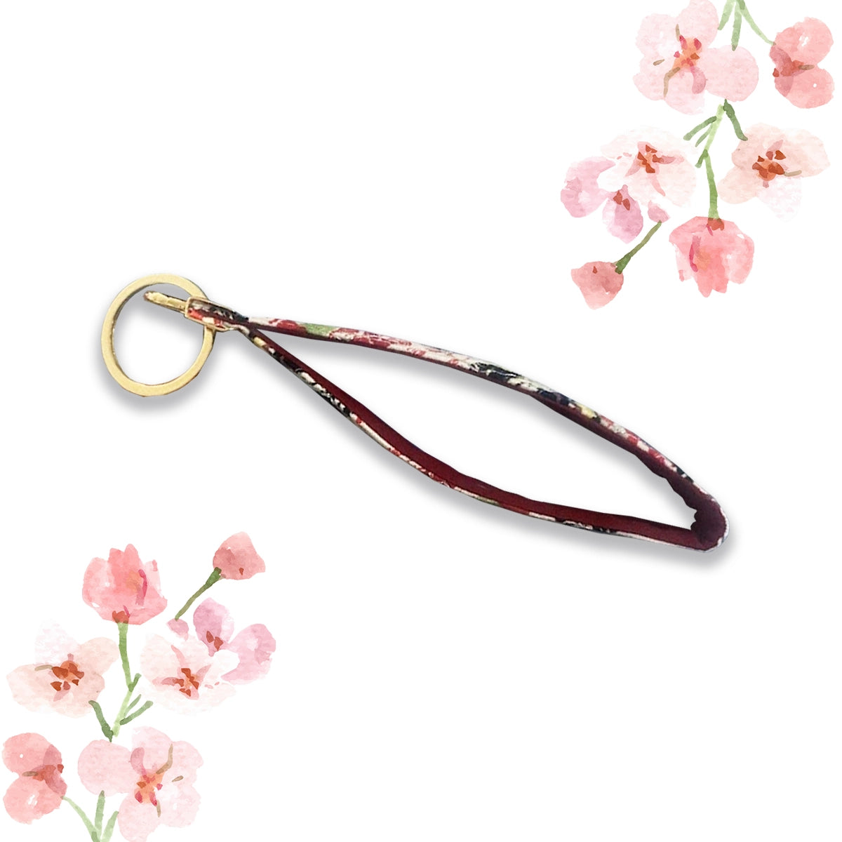 Snowdrop Keychain: White Art Splash