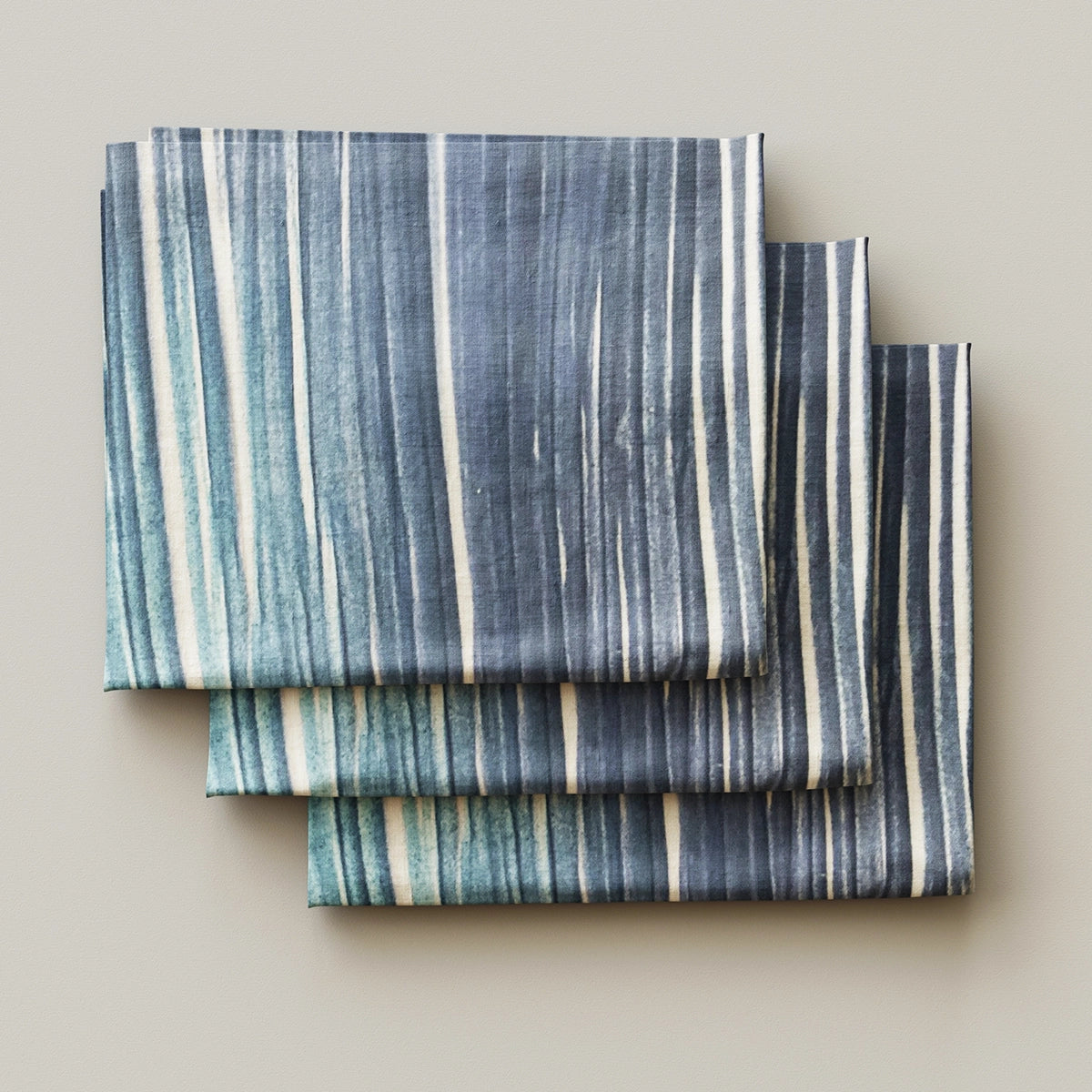 BAANI FABRICS: Blended Lines BLUE