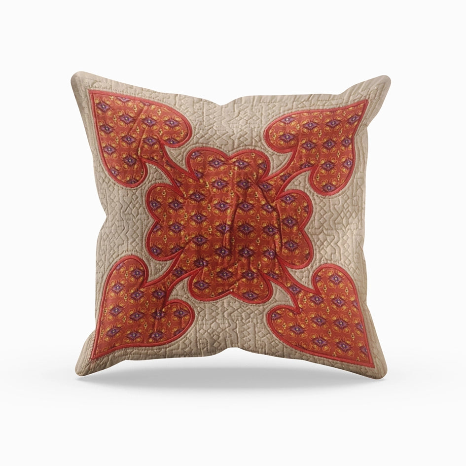 Lilly CUSHION COVER: Orange Floral