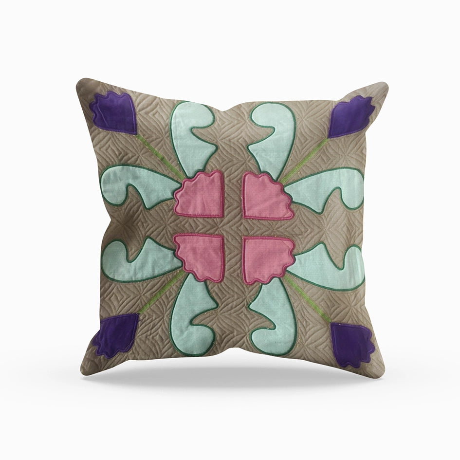 Lilly CUSHION COVER: Purple Buds Pink Floral